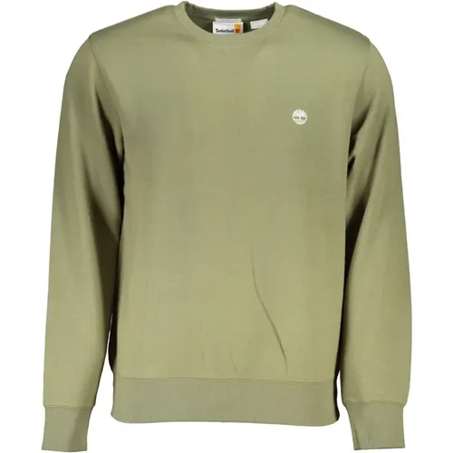 Grüner Langarm-Sweatshirt mit Besticktem Logo , Herren, Größe: XL - Timberland - Modalova