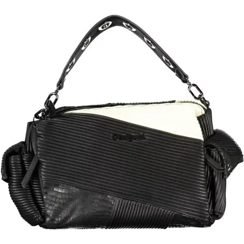 Schwarze Polyethylen-Handtasche mit Verstellbarem Gurt - Desigual - Modalova