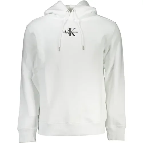 Hooded Sweatshirt Embroidered Print , male, Sizes: 2XL, XL - Calvin Klein - Modalova