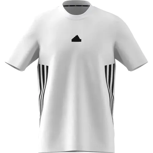 Gestreiftes Herren T-Shirt , Herren, Größe: L - Adidas - Modalova