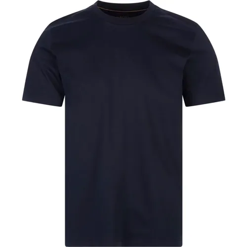 Blaues T-Shirt mit Merzerischem Finish , Herren, Größe: 2XL - Hugo Boss - Modalova