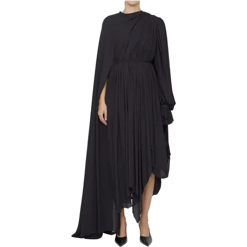Schwarzes Asymmetrisches Kleid - Elegant und Zeitlos - Balenciaga - Modalova