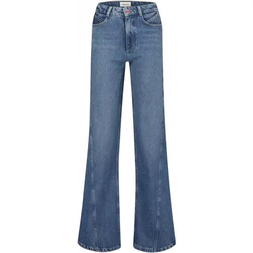 Herzbestickte Wide Leg Jeans , Damen, Größe: W26 L32 - Fabienne Chapot - Modalova