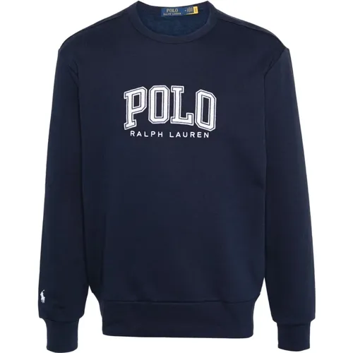 Blauer Sweatshirt mit Besticktem Logo - Ralph Lauren - Modalova