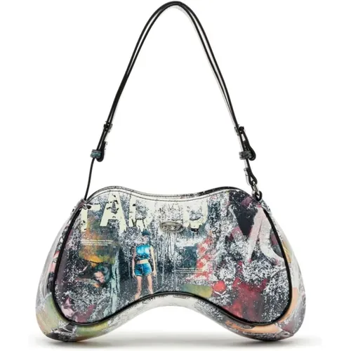 Play Shoulder Bag Multicolored All-Over Print , female, Sizes: ONE SIZE - Diesel - Modalova