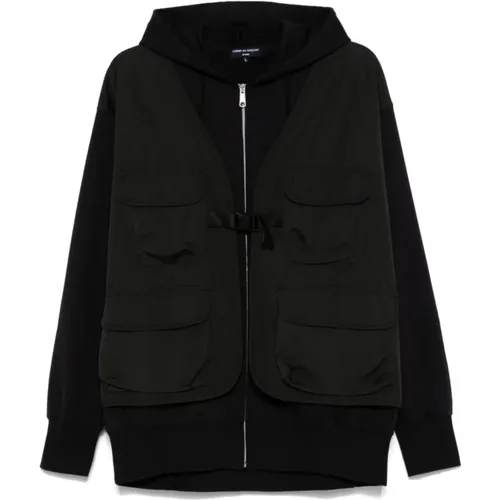 Layered Zip Jacket Hooded Design , male, Sizes: M, L - Comme des Garçons - Modalova