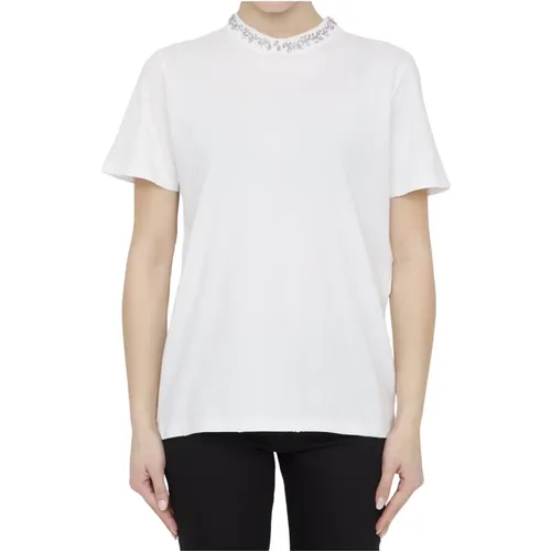 Crystal Applique T-Shirt , female, Sizes: XS, L, S, M - Golden Goose - Modalova