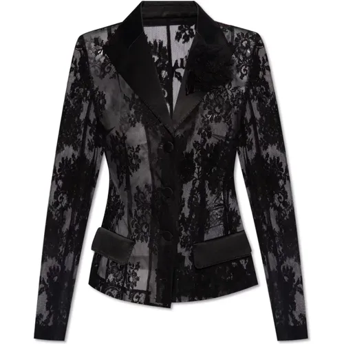 Lace blazer , female, Sizes: S - Dolce & Gabbana - Modalova