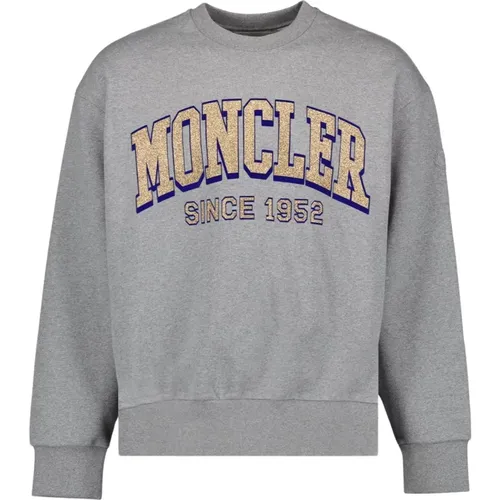 Logo Sweatshirt Rundhalsausschnitt Langarm - Moncler - Modalova