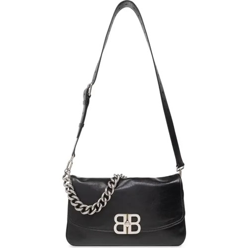 ‘BB Soft Medium Flap’ Schultertasche - Balenciaga - Modalova