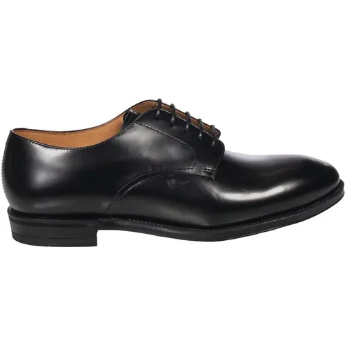 Handmade Black Calf Leather Lace-up Shoes , male, Sizes: 12 UK, 5 1/2 UK, 7 1/2 UK, 10 UK, 5 UK, 11 UK, 8 1/2 UK, 6 UK, 9 UK, 9 1/2 UK, 6 1/2 UK - Henderson - Modalova