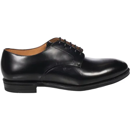 Handmade Black Calf Leather Lace-up Shoes , male, Sizes: 12 UK, 5 UK, 6 UK, 6 1/2 UK - Henderson - Modalova