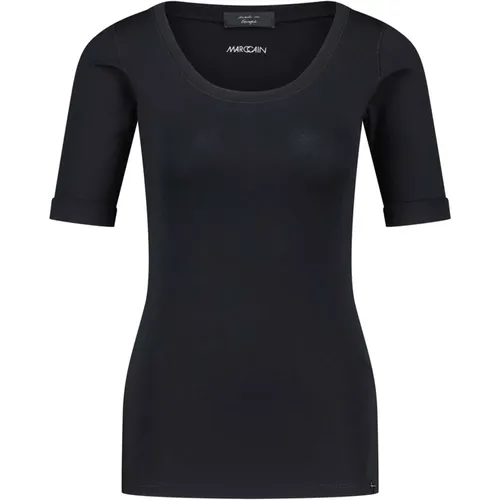 Elastic Cotton Jersey Shirt , female, Sizes: M, 2XL, S, L, XS, XL, 3XL - Marc Cain - Modalova