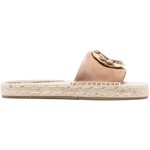 Double t espadrille slide , female, Sizes: 7 UK, 3 UK - TORY BURCH - Modalova