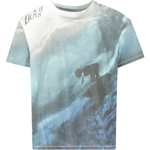 Ripped Kragen Beach Boys T-Shirt , Herren, Größe: S - ERL - Modalova