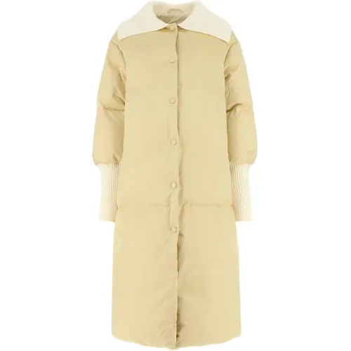 Oversize Cremefarbene Nylon Daunenjacke - Jil Sander - Modalova