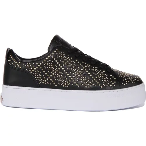 Gold Trainer Women Low Top , female, Sizes: 3 UK, 4 UK, 7 UK - Guess - Modalova