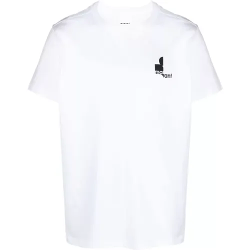 Logo Print Crew Neck T-shirt , Herren, Größe: M - Isabel marant - Modalova