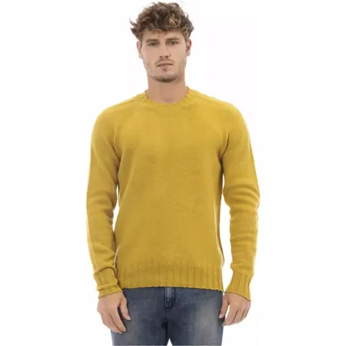 Wool Crewneck Sweater , male, Sizes: 2XL, M, XL, L - Alpha Studio - Modalova