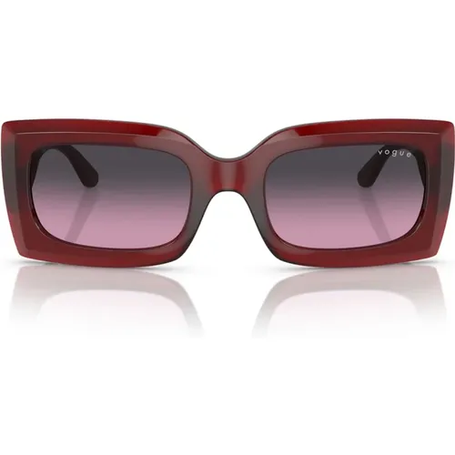 Bold Sunglasses with Floral Arms , female, Sizes: 52 MM - Vogue - Modalova