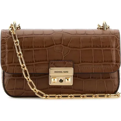 Caramel Leather Tribeca Shoulder Bag , female, Sizes: ONE SIZE - Michael Kors - Modalova