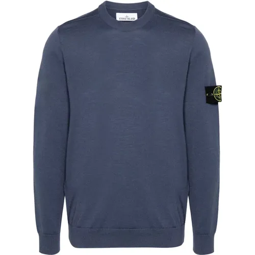 Zertifizierter RWS Woll-Crewneck-Pullover , Herren, Größe: M - Stone Island - Modalova