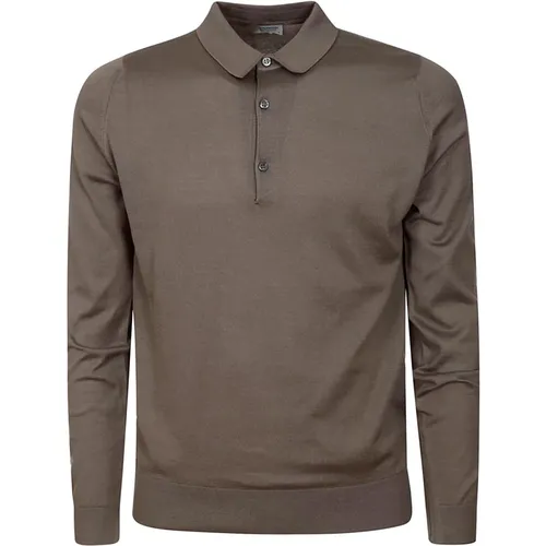 Knit Polo Shirt with Button Closure , male, Sizes: M, XL, 2XL, S, L - John Smedley - Modalova