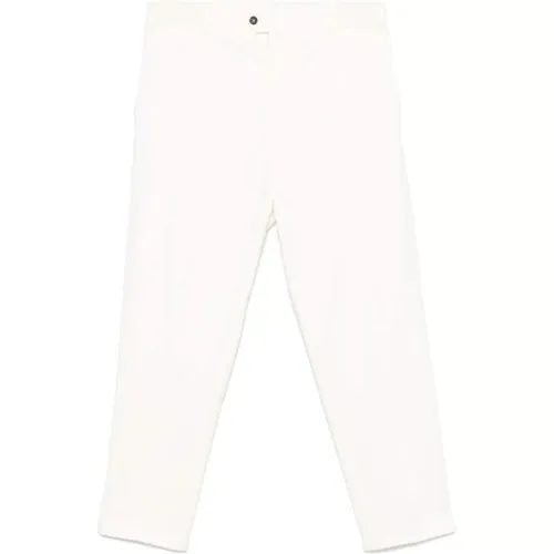 Cream Cotton-Cashmere Trousers Stretch Design , male, Sizes: W35, W34, W36, W33, W31, W32 - PT Torino - Modalova