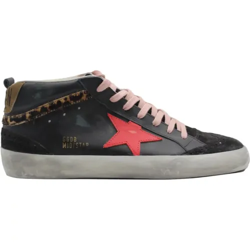 Red Mid Star Sneakers , male, Sizes: 9 UK - Golden Goose - Modalova