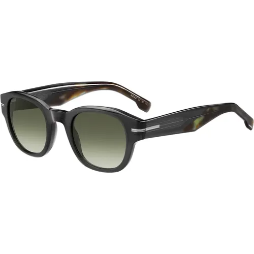 Grey/ Shaded Sunglasses , male, Sizes: 48 MM - Hugo Boss - Modalova