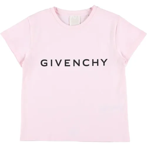 Rosa Logo T-Shirt für Mädchen - Givenchy - Modalova