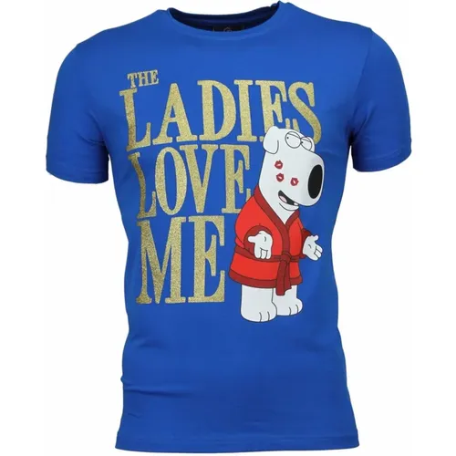 The Ladies Love Me Print - T Shirt Herr - 2001B , Herren, Größe: XL - Local Fanatic - Modalova