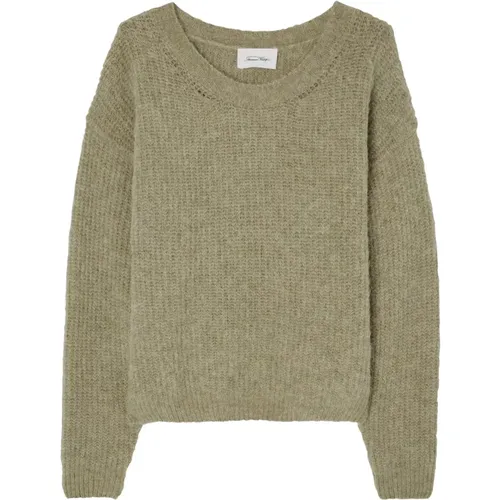 Green Knit Pullover , female, Sizes: L - American vintage - Modalova
