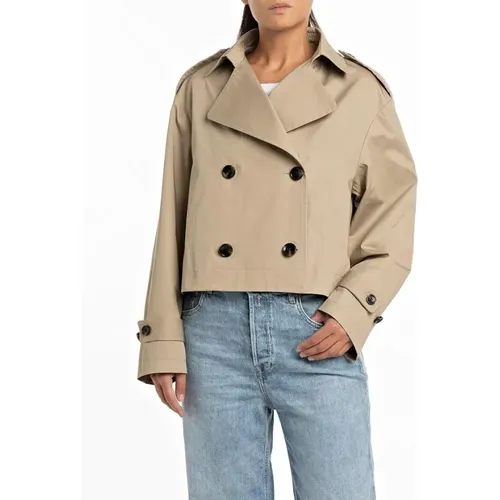Trench Coats , female, Sizes: 2XS - Replay - Modalova