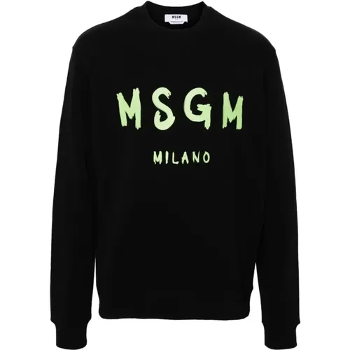 Casual Baumwoll-Sweatshirt , Herren, Größe: L - MSGM - Modalova