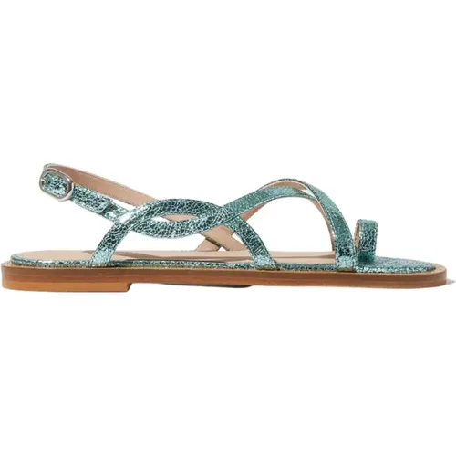 Carol Flache Ledersandalen , Damen, Größe: 40 EU - Scarosso - Modalova