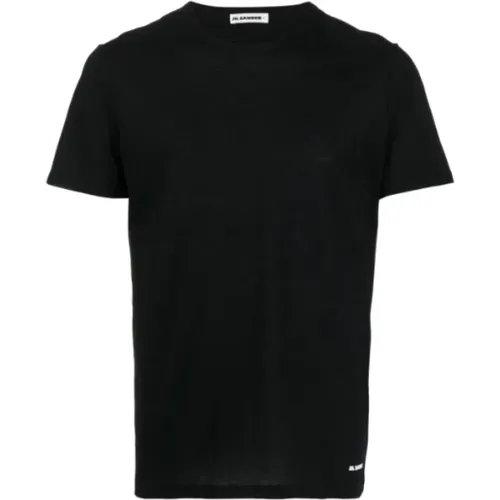 Schwarzes Kurzarm T-Shirt , Herren, Größe: 2XL - Jil Sander - Modalova