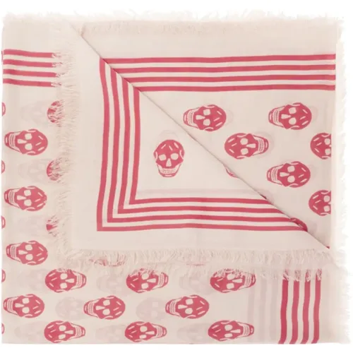 Skull Logo Biker Scarf , female, Sizes: ONE SIZE - alexander mcqueen - Modalova