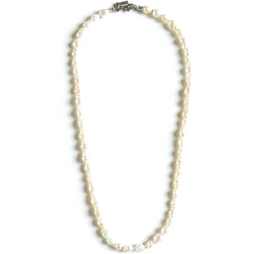 Baroque Pearl Necklace , male, Sizes: ONE SIZE - Emanuele Bicocchi - Modalova