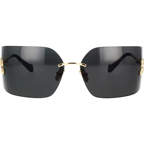 Stilvolle randlose Sonnenbrille für Damen , Damen, Größe: ONE Size - Miu Miu - Modalova