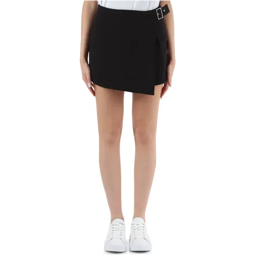 Stretch fabric mini skirt with zip , female, Sizes: S, XS - Calvin Klein Jeans - Modalova