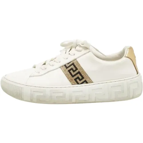 Pre-owned Leather sneakers , female, Sizes: 7 UK - Versace Pre-owned - Modalova