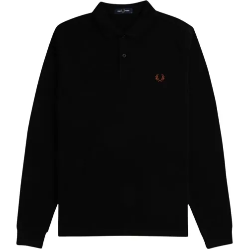 Langarm Tennis Polo Shirt , Herren, Größe: S - Fred Perry - Modalova