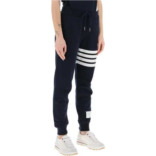 Bar Loopback Baumwoll-Sweatpants , Damen, Größe: M - Thom Browne - Modalova