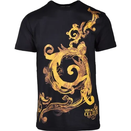 Baumwoll-T-Shirt mit Stilvollem Design , Herren, Größe: M - Versace Jeans Couture - Modalova