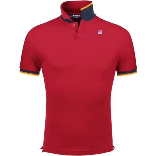 Vincent Contrast Stretch Polo Shirt , Herren, Größe: L - K-way - Modalova