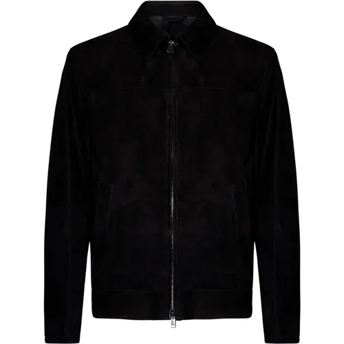 Schwarze Wildleder Lammlederjacke - Brioni - Modalova