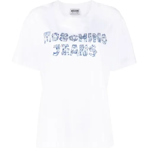 Jeans T-Shirts und Polos Weiß , Damen, Größe: S - Moschino - Modalova