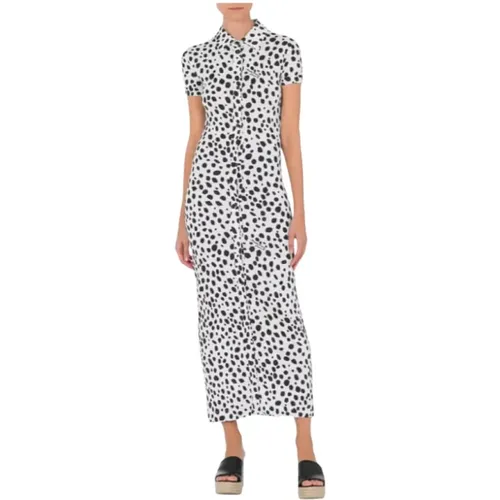 Leopard Shirt Dress , female, Sizes: S, M - Moschino - Modalova