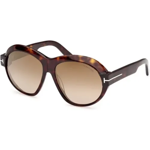 Mirror Sunglasses Dark Havana Frame , female, Sizes: 59 MM - Tom Ford - Modalova